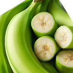 Unripened green bananas - natural prebiotic resistant starch source