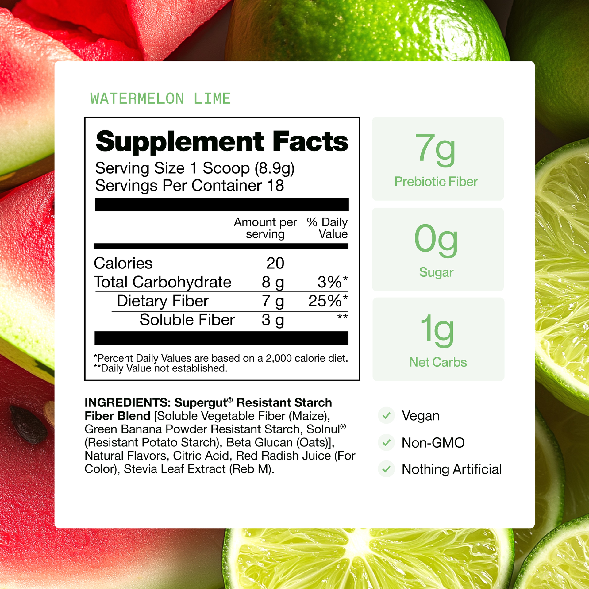[Watermelon Lime] [18 serving canister]