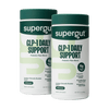 Two Supergut GLP-1 Daily Support Prebiotic Fiber Blend unflavored canisters displayed in a white background