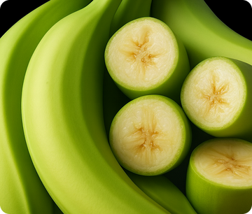 Unripened Green Bananas