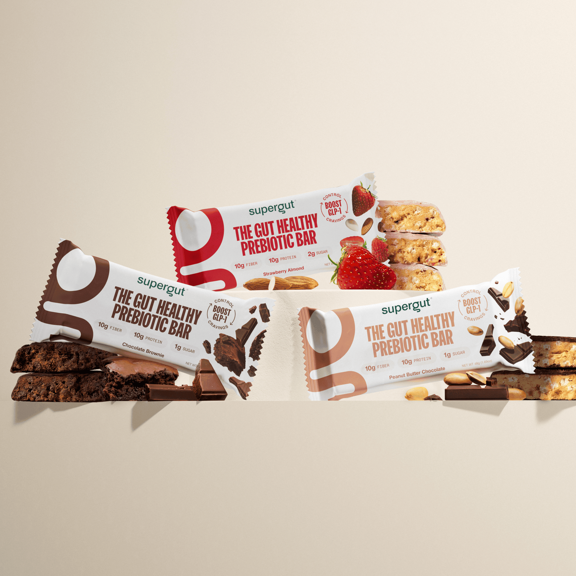 [Chocolate Brownie, Peanut Butter Chocolate, and Strawberry Almond]